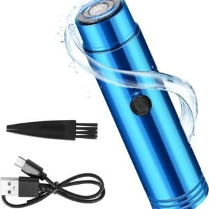 Mini Portable Electric Shaver for Men and Women, Electric Shaver, Unisex Travelling Washable USB Beard Shaver and Trimmer for face,under Arms Shaving Wet and Dry Use and Low-Noise (Multicolor(B))